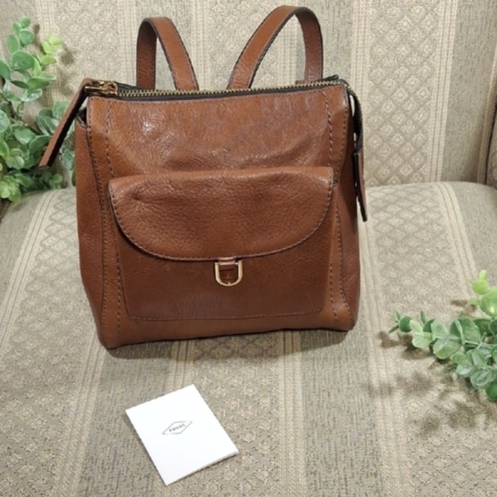 Fossil Parker Leather Mini Backpack